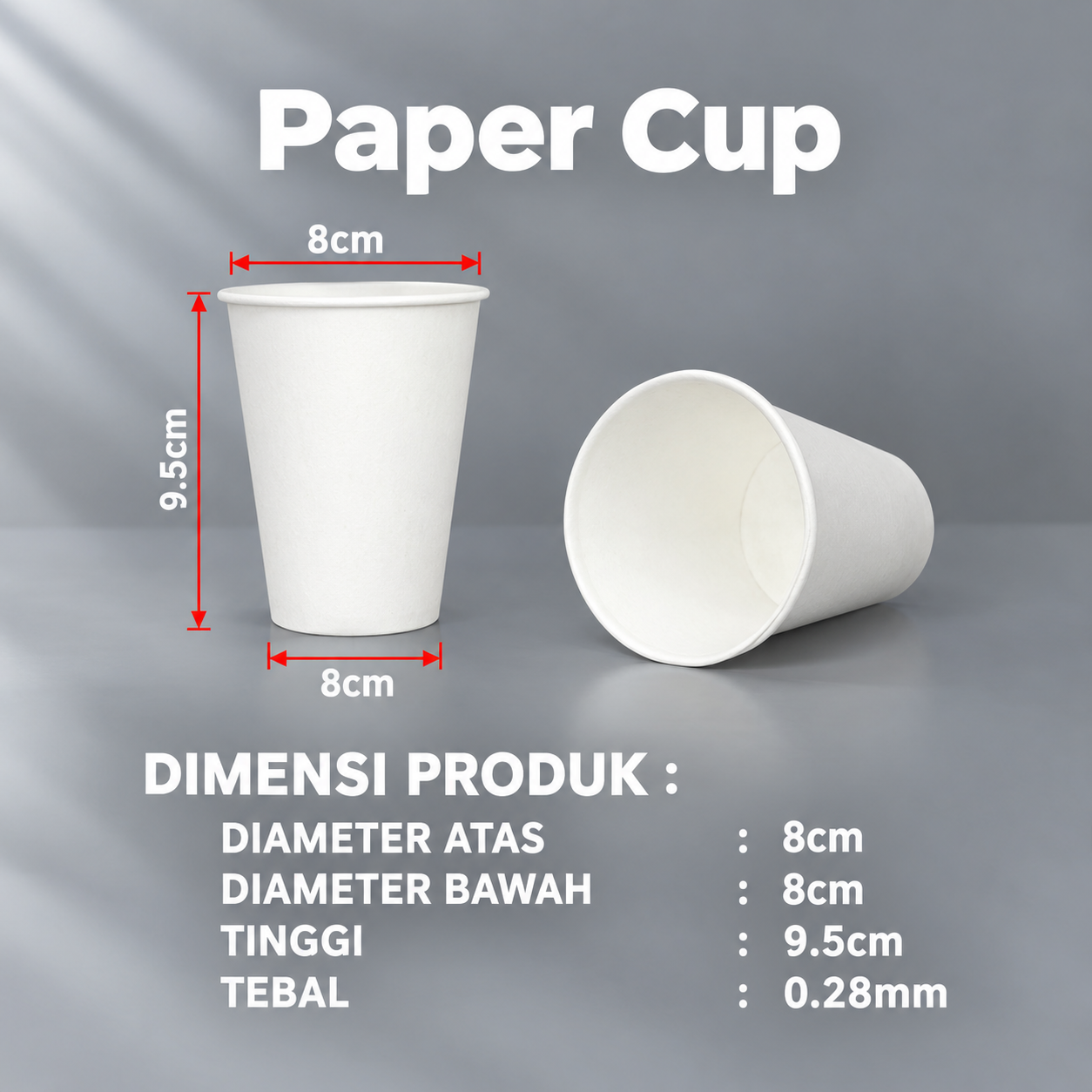 paper cup 8oz tebal