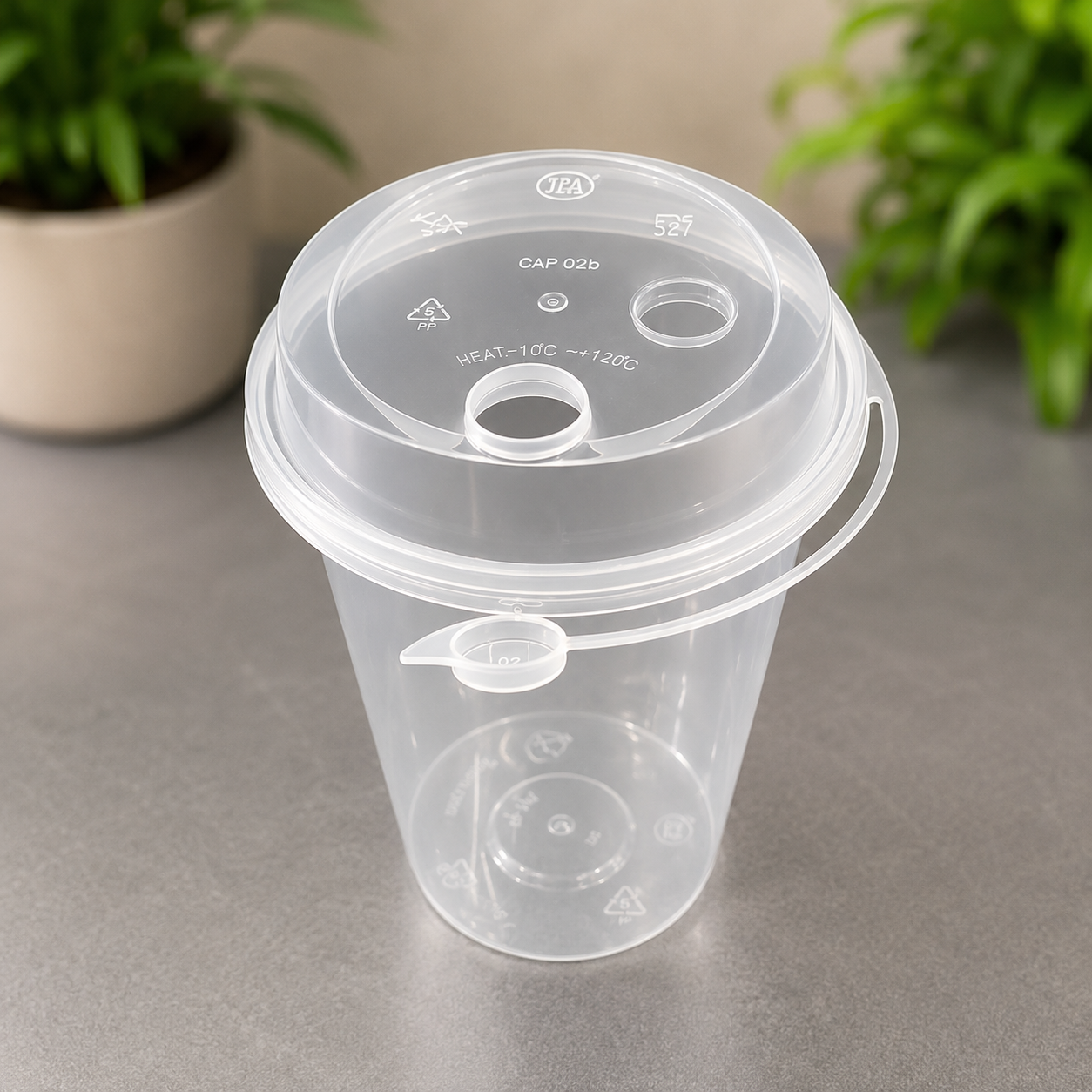 Sablon Gelas Cup Injection 16oz Ukuran 500ml dan Tutup LID Sambung