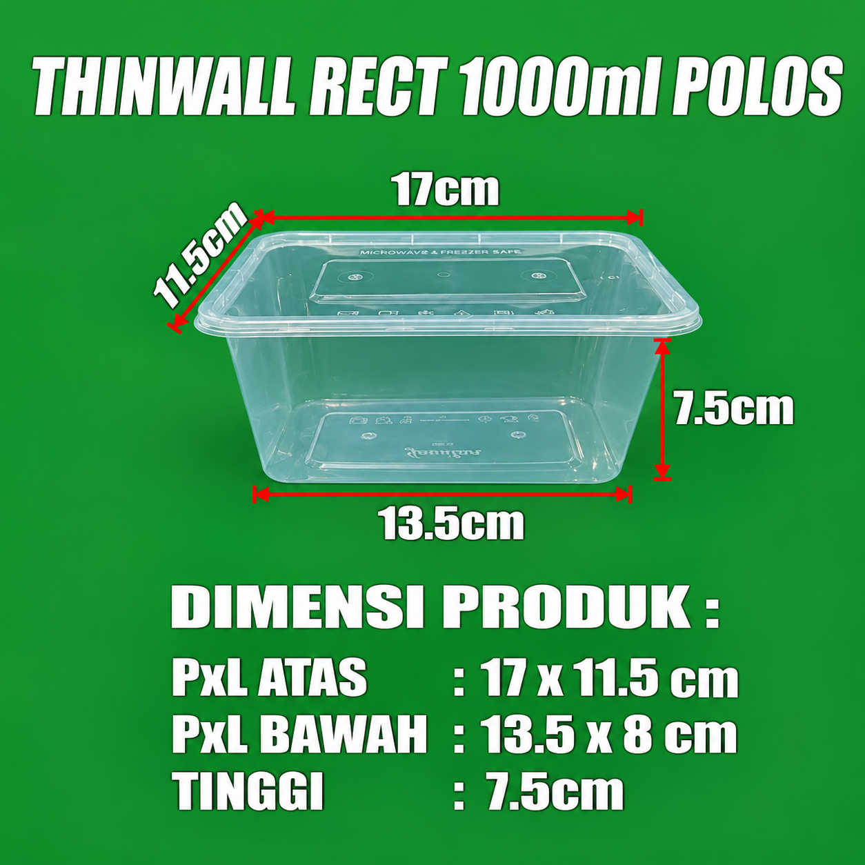 thinwall rectangle 1000ml 1
