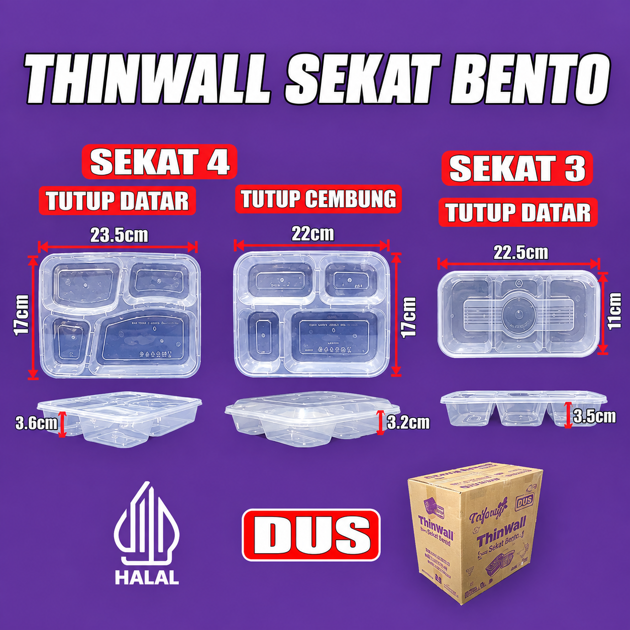 thinwall sekat bento