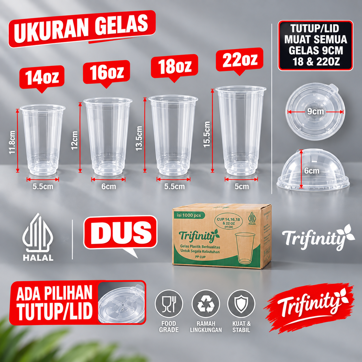 varian gelas cup oval
