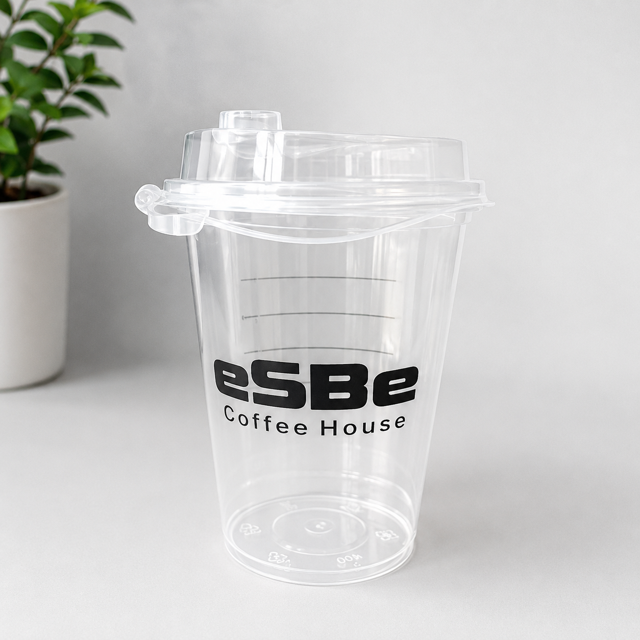 Sablon Gelas Cup Injection 16oz Ukuran 500ml dan Tutup LID Sambung