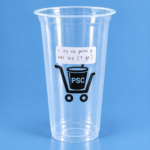 Sablon Custom Logo Gelas Cup Plastik PP Datar 22 oz